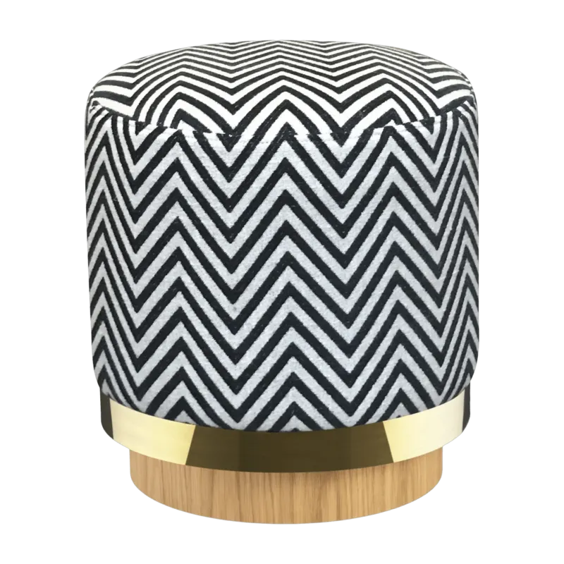 Tabouret en tissu à motif zebra Stool - RED Edition - The Cool Republic