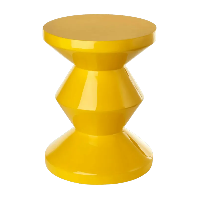 Tabouret jaune laqué Zig Zag - Pols Potten - The Cool Republic