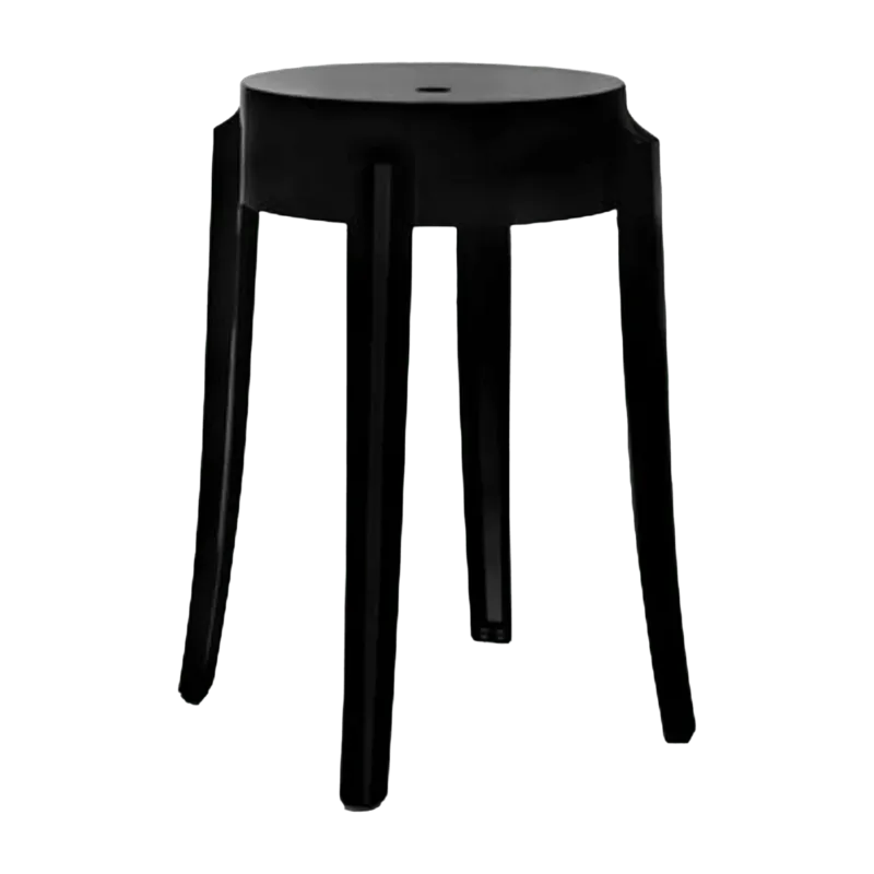 Tabouret noir 45 cm Charles Ghost - Kartell - The Cool Republic