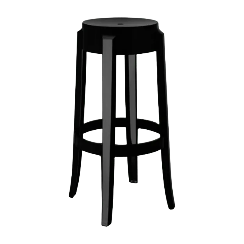 Tabouret noir 75 cm Charles Ghost - Kartell - The Cool Republic