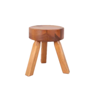 Tabouret rond en pin brun chaud 32,5 x 30,5 x 32,5 cm AML - Frama - The Cool Republic