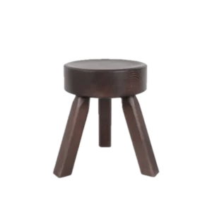Tabouret rond en pin marron foncé 32,5 x 30,5 x 32,5 cm AML - Frama - The Cool Republic