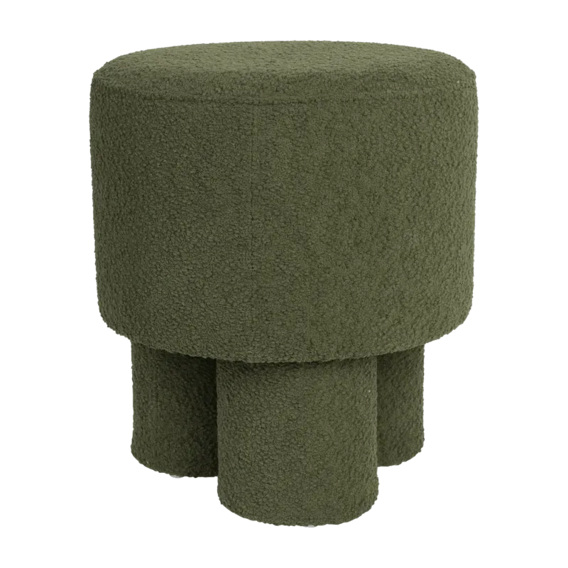 Tabouret rond en tissu vert 40x44cm Lumo - The Cool Republic - The Cool Republic