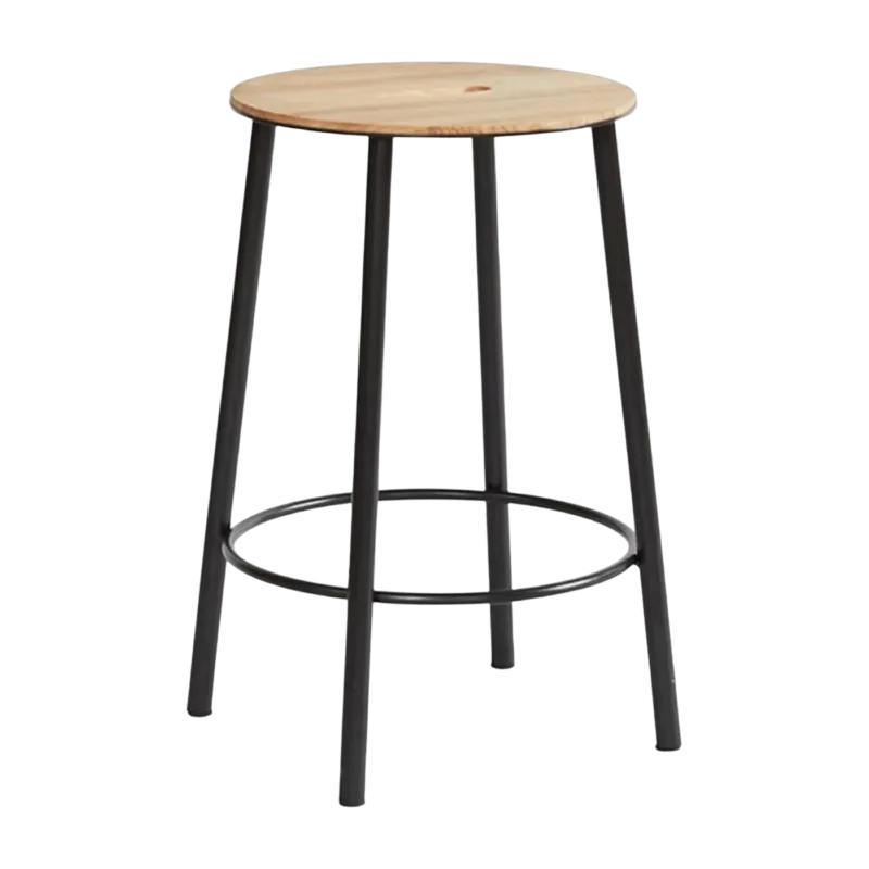Tabouret rond noir 50 cm Adam - Frama - The Cool Republic