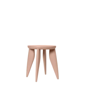 Tabouret rond pour enfant en frêne rose 33 x 30 cm Feve - Ferm Living - The Cool Republic
