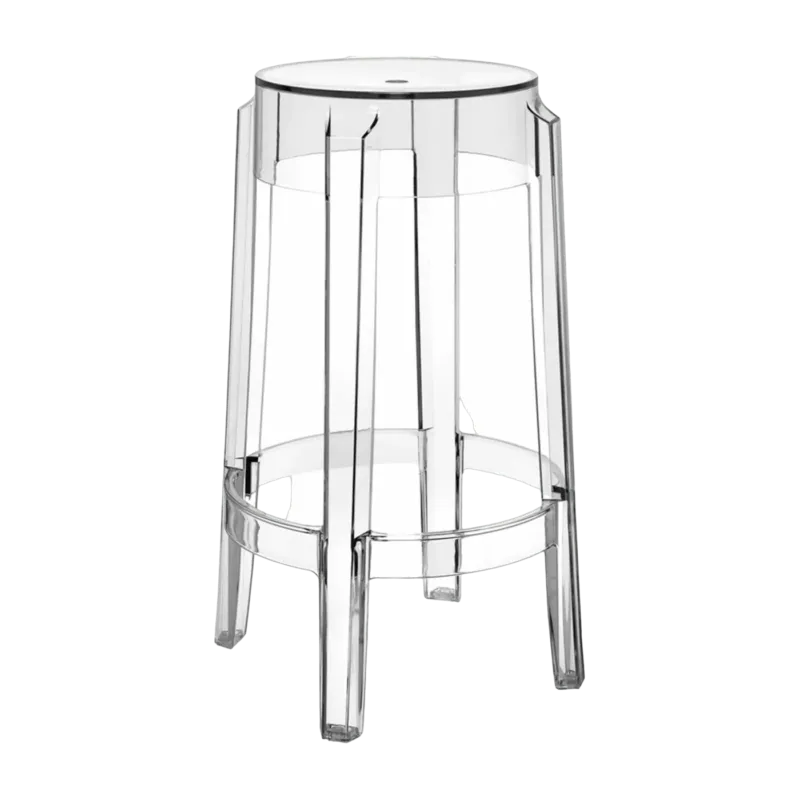 Tabouret transparent 65 cm Charles Ghost - Kartell - The Cool Republic