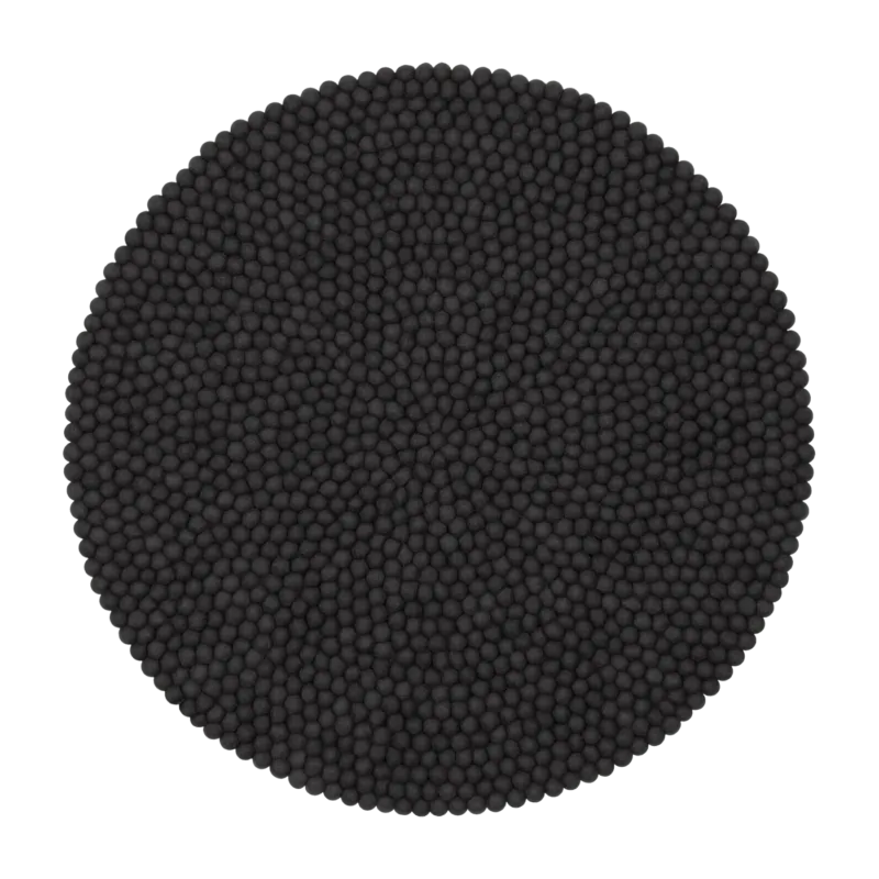 Tapis à boules de feutre anthracite 120 cm Kuno - myfelt - The Cool Republic