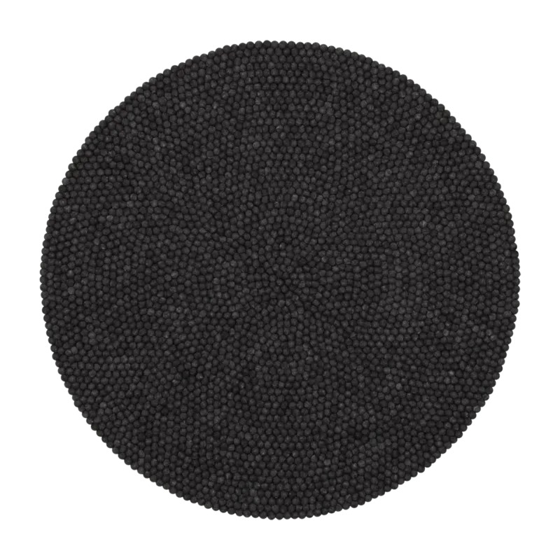 Tapis à boules de feutre anthracite marbré 160 cm Hugo - myfelt - The Cool Republic