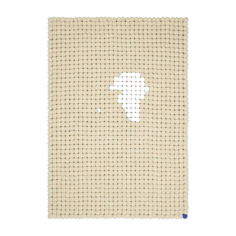 Tapis à boules de feutre beige 70x100 cm Big One - myfelt - The Cool Republic
