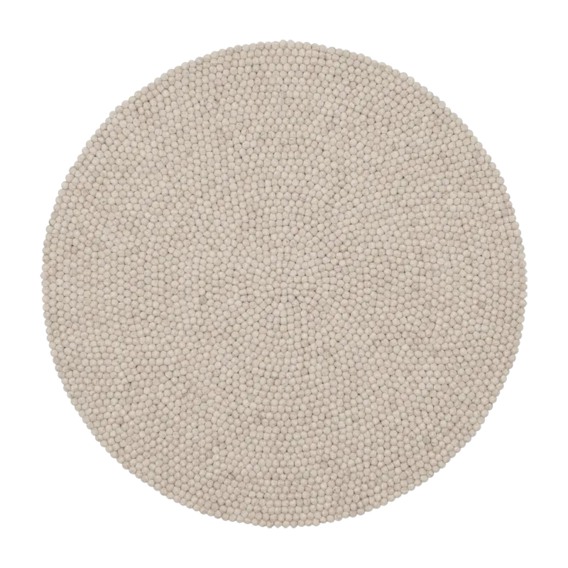 Tapis à boules de feutre beige marbré 120 cm Béla - myfelt - The Cool Republic