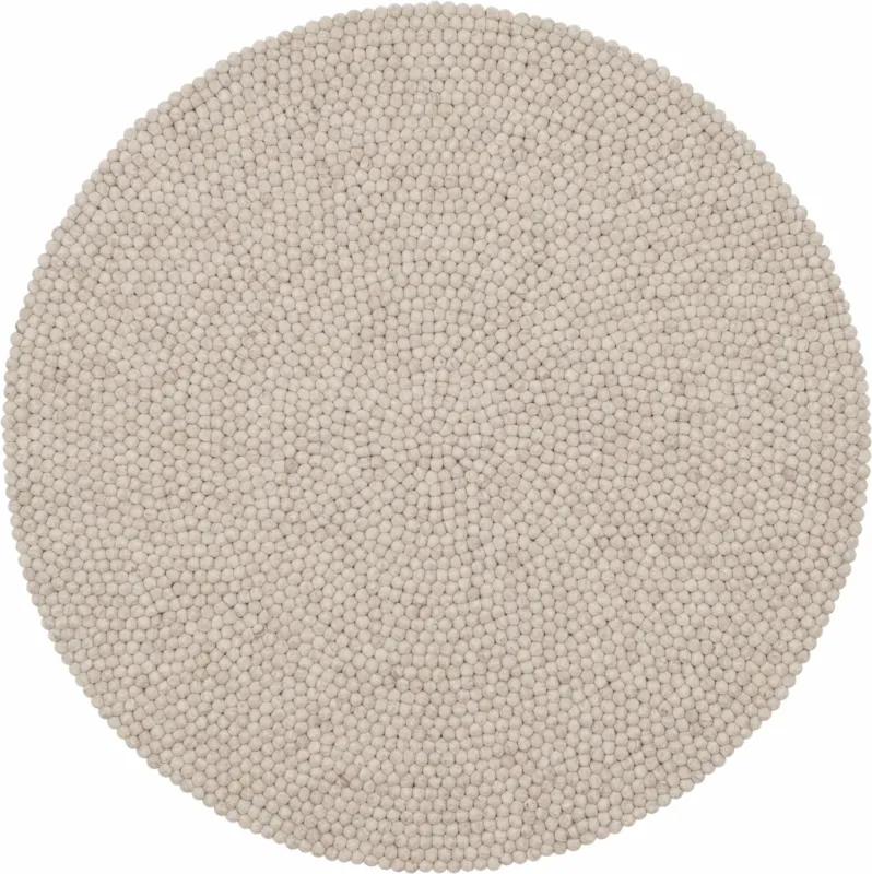 Tapis à boules de feutre beige marbré 140 cm Béla - myfelt - The Cool Republic