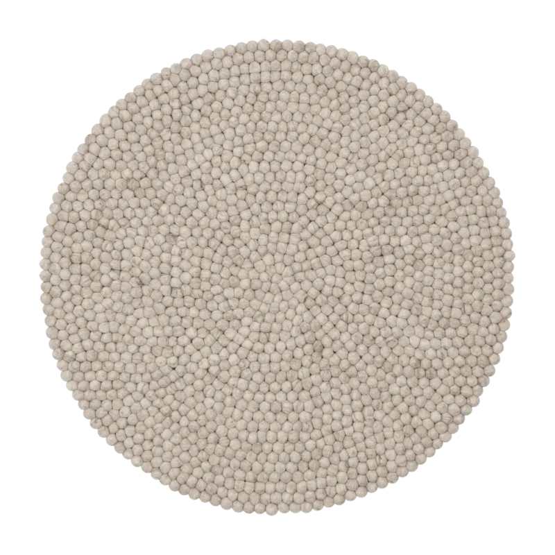 Tapis à boules de feutre beige marbré 50 cm Béla - myfelt - The Cool Republic