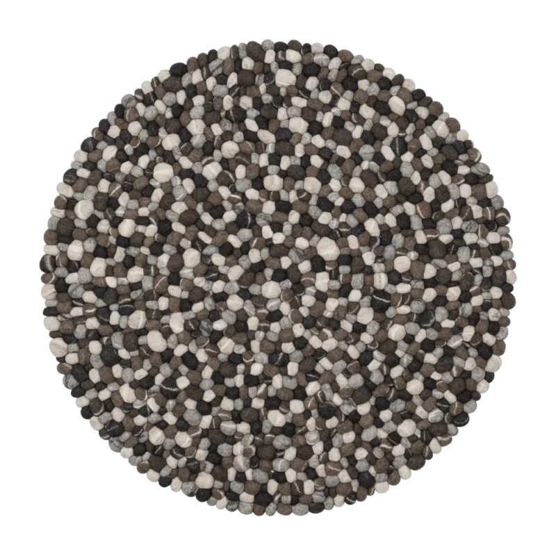 Tapis à boules de feutre effet pierre 120 cm Hardy - myfelt - The Cool Republic