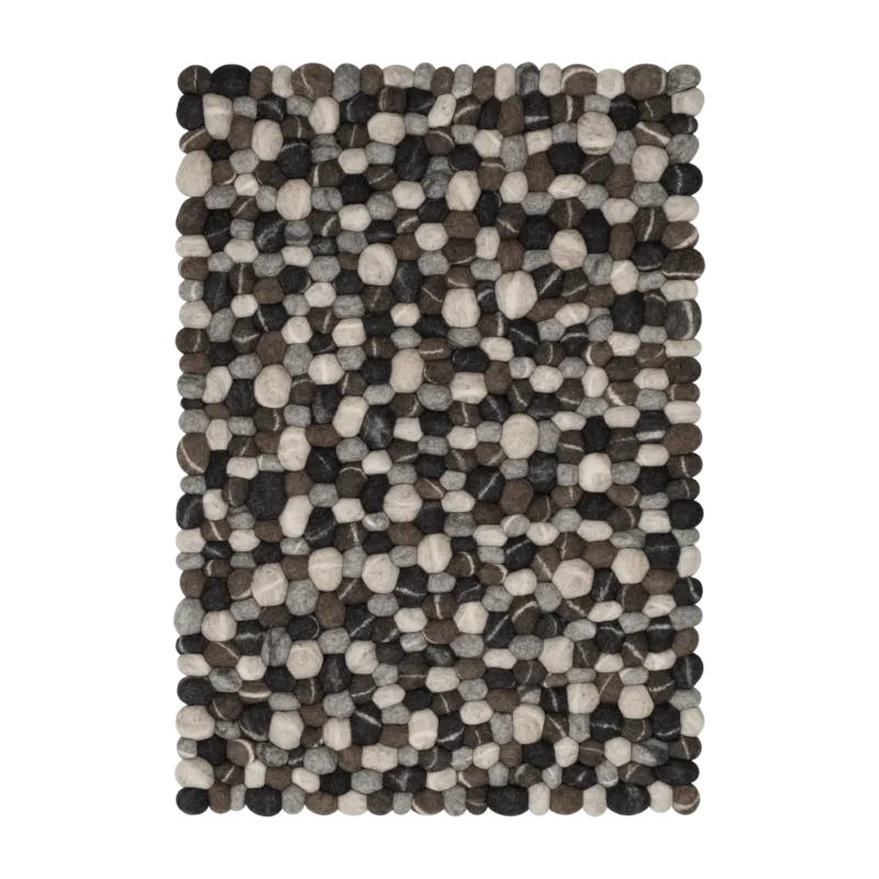 Tapis à boules de feutre effet pierre 90x130 cm Hardy - myfelt - The Cool Republic