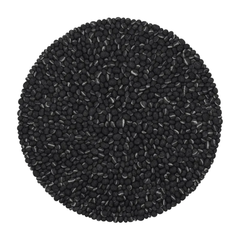 Tapis à boules de feutre effet pierre foncé 250 cm Kurt - myfelt - The Cool Republic