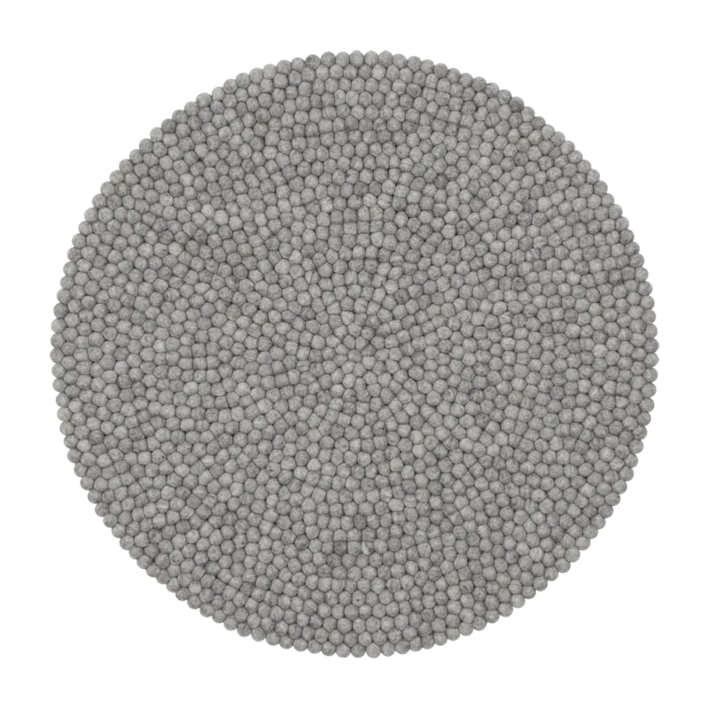 Tapis à boules de feutre gris marbré 50 cm Carl - myfelt - The Cool Republic