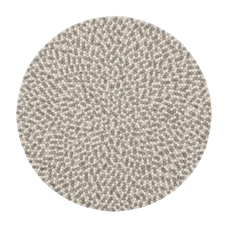 Tapis à boules de feutre multicolore naturel clair 200 cm Hella - myfelt - The Cool Republic