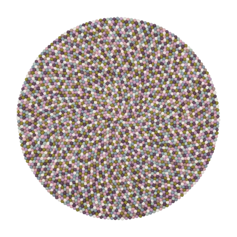 Tapis à boules de feutre multicolore pastel 250 cm Greta - myfelt - The Cool Republic