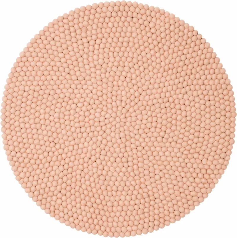 Tapis à boules de feutre rose 90 cm Merle - myfelt - The Cool Republic