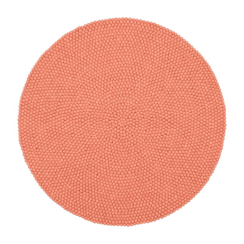 Tapis à boules de feutre saumon 120 cm Lea - myfelt - The Cool Republic