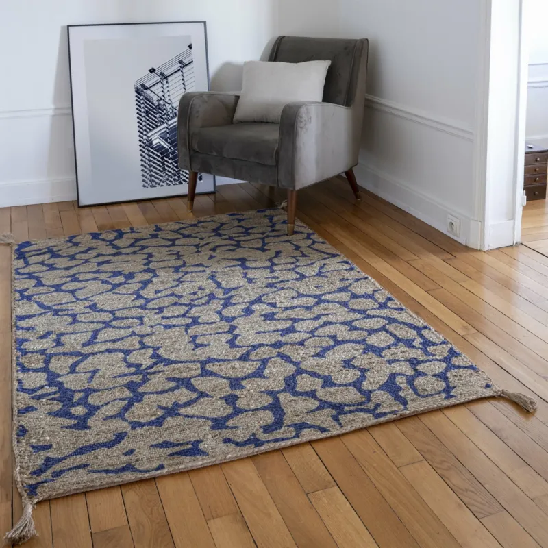 Tapis bleu 170x120 cm Sand - Edito - The Cool Republic