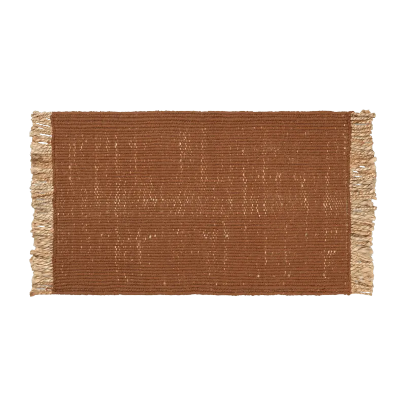 Tapis brique en jute 80 x 50 cm Block Mat - Ferm Living - The Cool Republic
