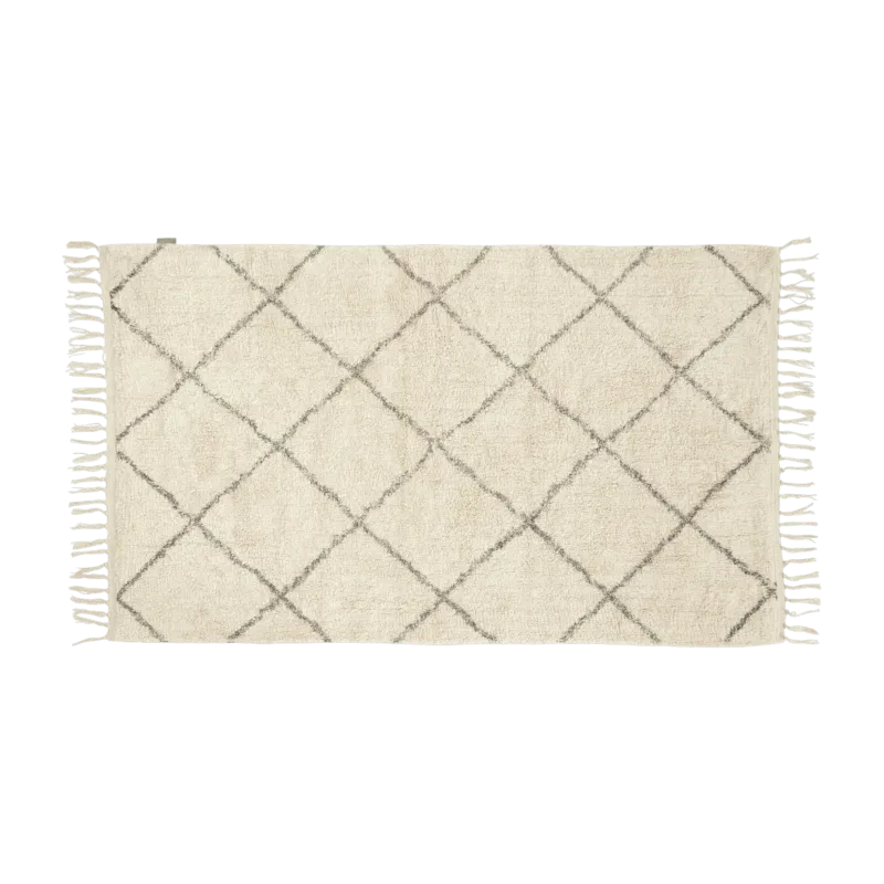 Tapis en coton motif berbère 90x150 cm - Hübsch - The Cool Republic