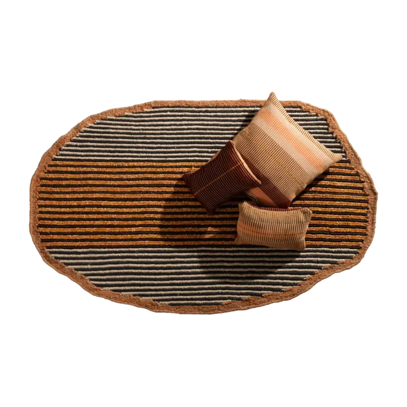 Tapis en fibres naturelles orangé 180x200 cm Uilas - Ames - The Cool Republic