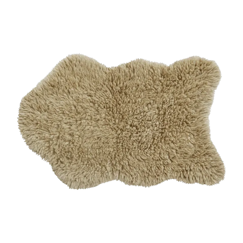 Tapis en laine mouton beige 75x110 cm Wooly - Lorena Canals - The Cool Republic