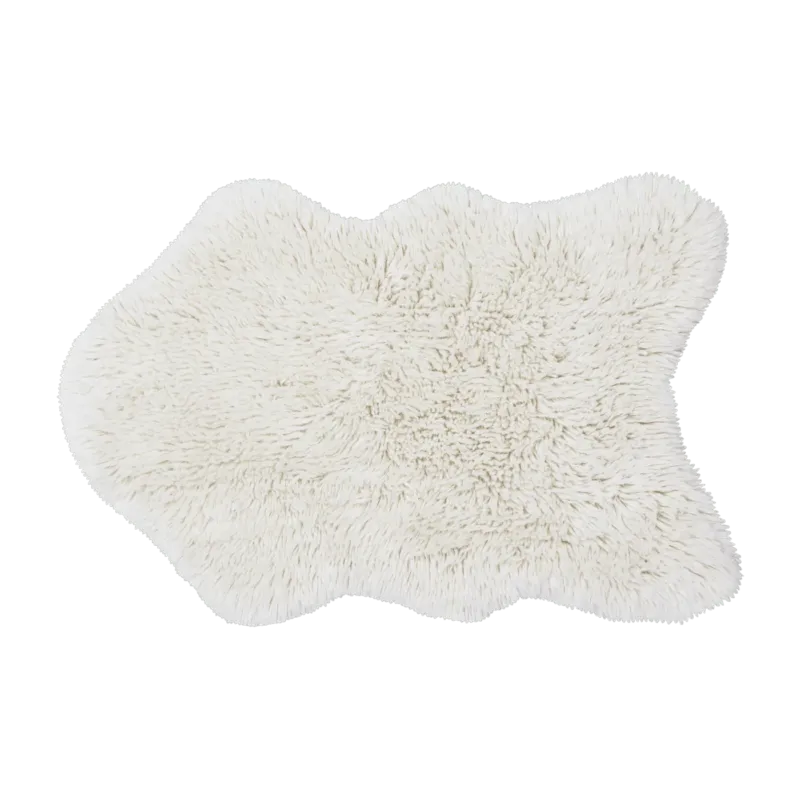 Tapis en laine mouton blanc 75x110 cm Woolly - Lorena Canals - The Cool Republic