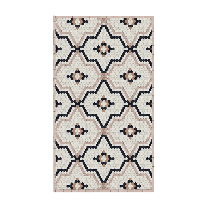 Tapis en vinyle beige 70x140 cm Tomettes - Edito - The Cool Republic
