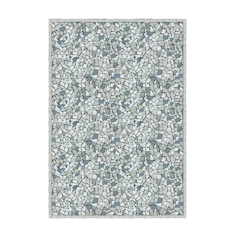 Tapis en vinyle bleu 140x70 cm Mosaique Sicilia - Edito - The Cool Republic