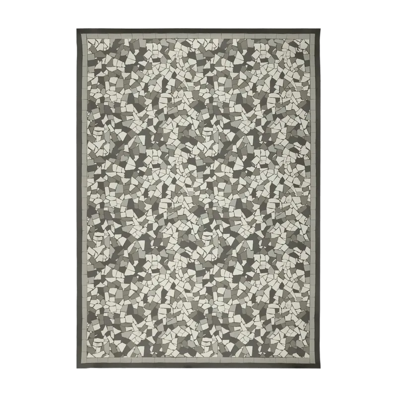 Tapis en vinyle gris 200x140 cm Mosaique French Bistro - Edito - The Cool Republic