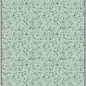 Tapis en vinyle vert céladon 70x140 cm Terrazzo - Edito - The Cool Republic