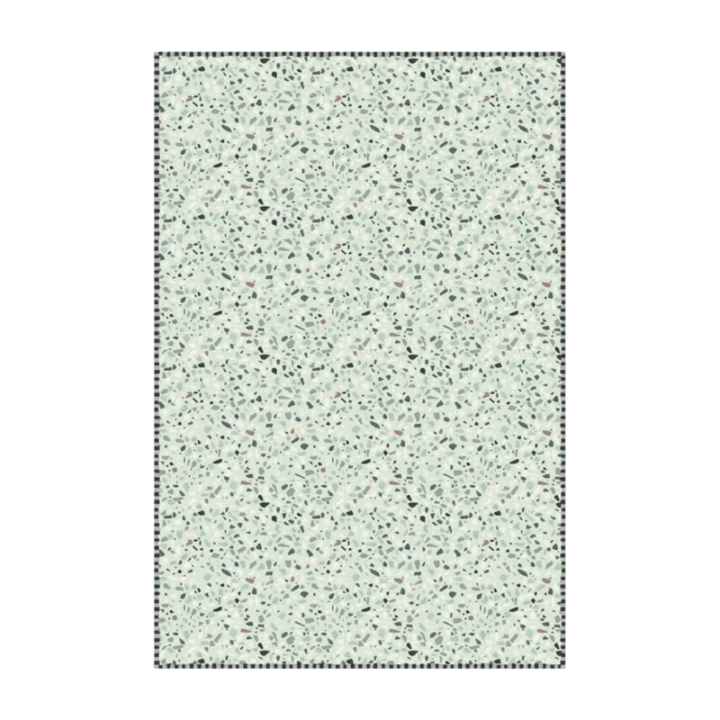 Tapis en vinyle vert pastel 140x200 cm Terrazzo - Edito - The Cool Republic
