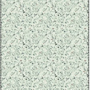 Tapis en vinyle vert pastel 70x140 cm Terrazzo - Edito - The Cool Republic