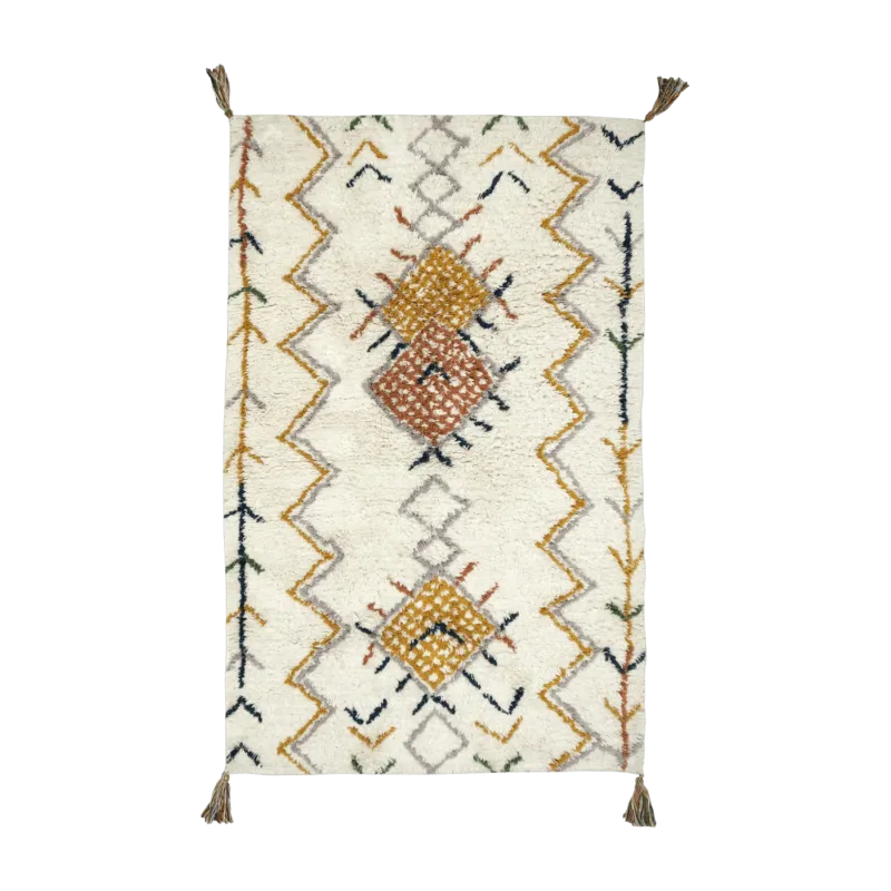 Tapis pour enfant anti-dérapant en coton 100x160 m Trishna - Nattiot - The Cool Republic