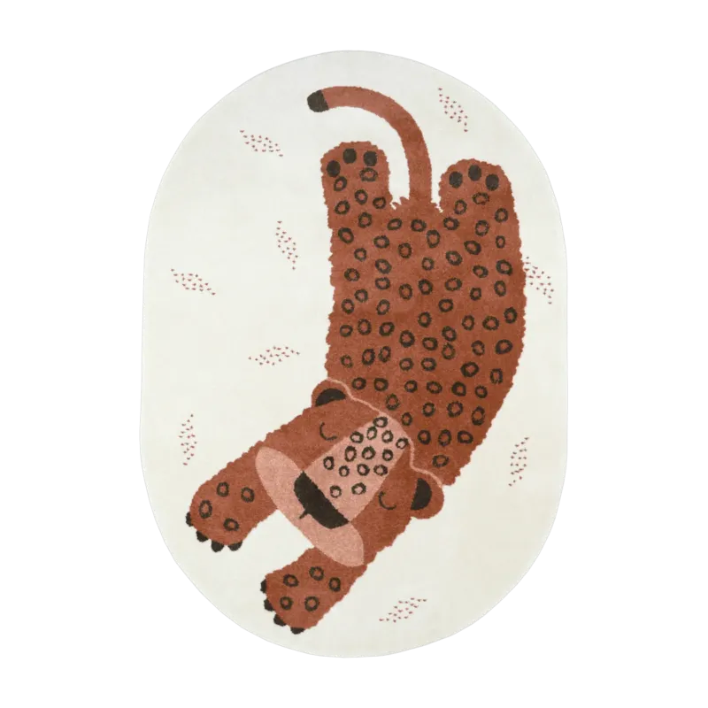 Tapis pour enfant en polypropylène motif léopard sienna 120x170 cm Kleo - Nattiot - The Cool Republic