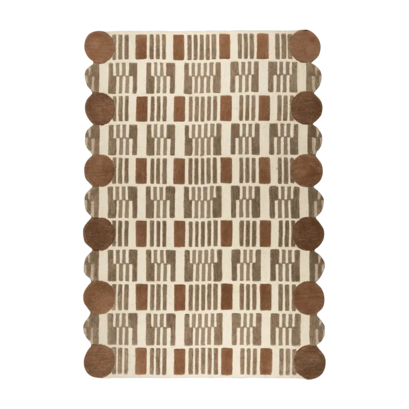 Tapis rectangulaire en laine beige 230x160cm Terra - The Cool Republic - The Cool Republic