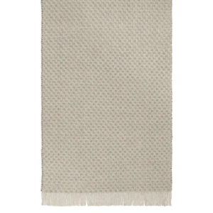 Tapis rectangulaire en laine et coton blanc et noir 200 x 300 cm Udo - Ferm Living - The Cool Republic