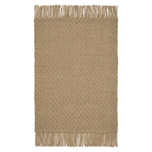 Tapis rectangulaire en laine et coton marron et noir 170 x 240 cm Udo - Ferm Living - The Cool Republic