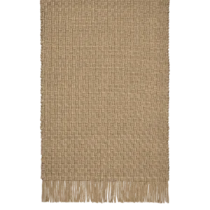 Tapis rectangulaire en laine et coton marron et noir 200 x 300 cm Udo - Ferm Living - The Cool Republic