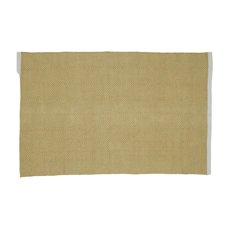 Tapis rectangulaire moelleux moutarde 120x180 cm - Hübsch - The Cool Republic