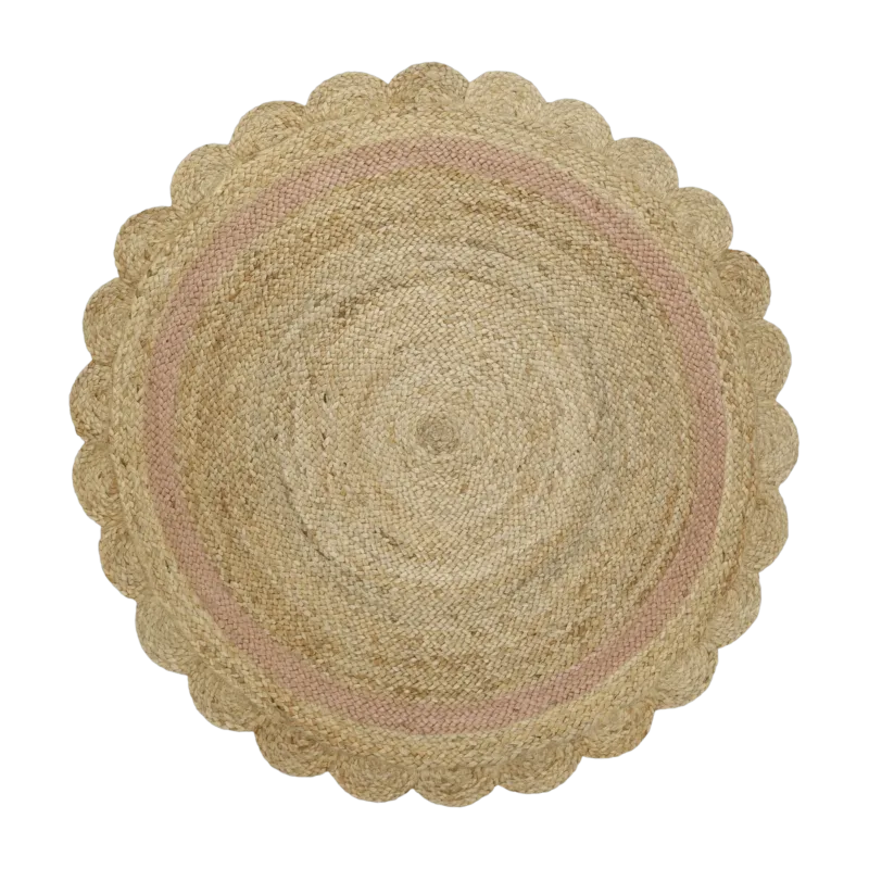 Tapis rond en jute nude 140 cm Neha - Nattiot - The Cool Republic