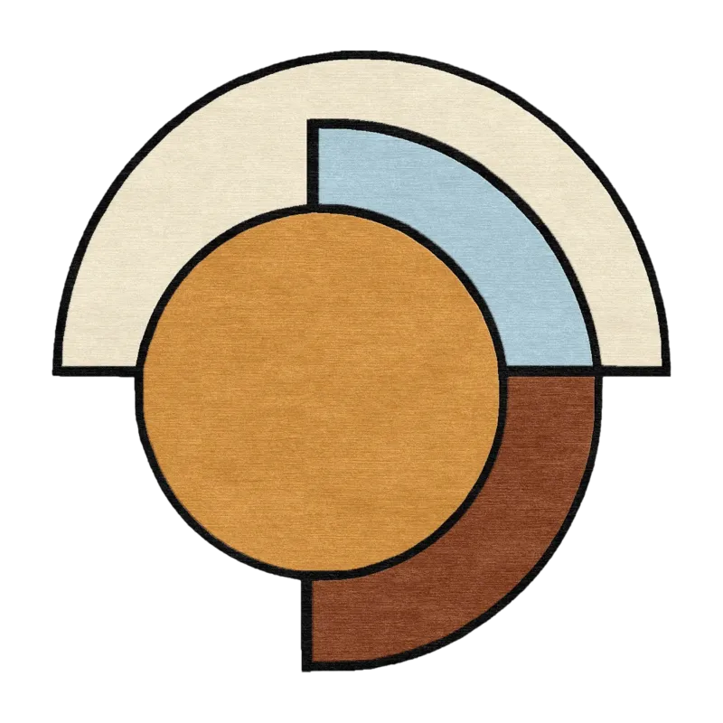 Tapis rond en laine 150cm Mia - SON-TAPIS - The Cool Republic