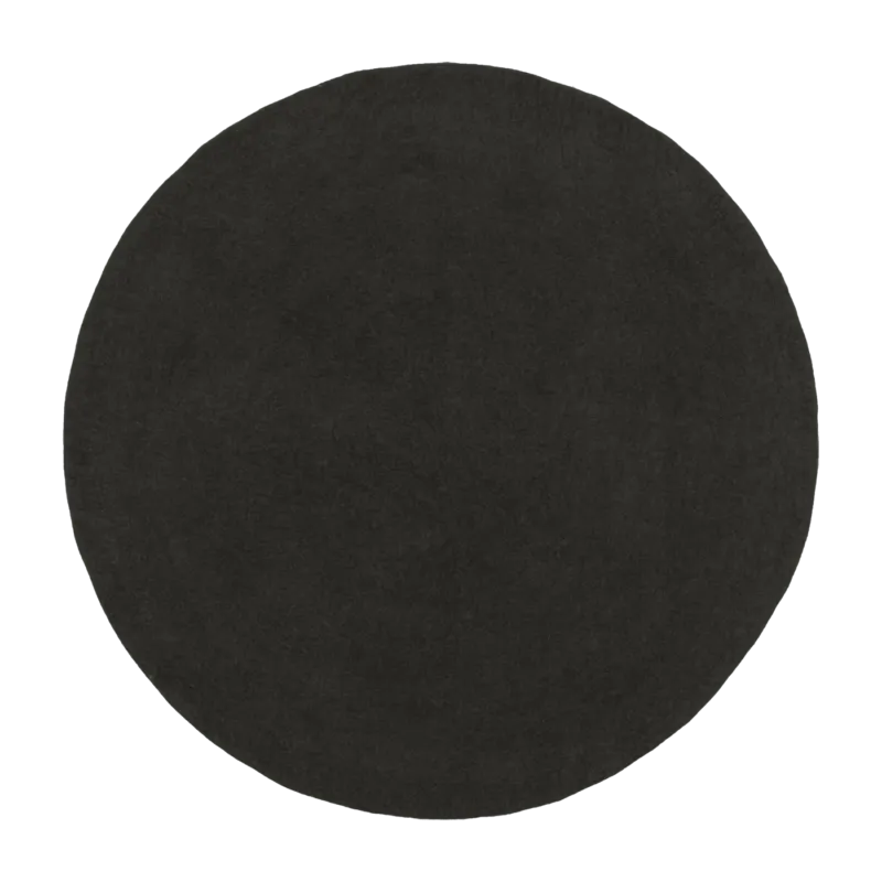 Tapis rond en laine anthracite 160 cm Kuno - myfelt - The Cool Republic