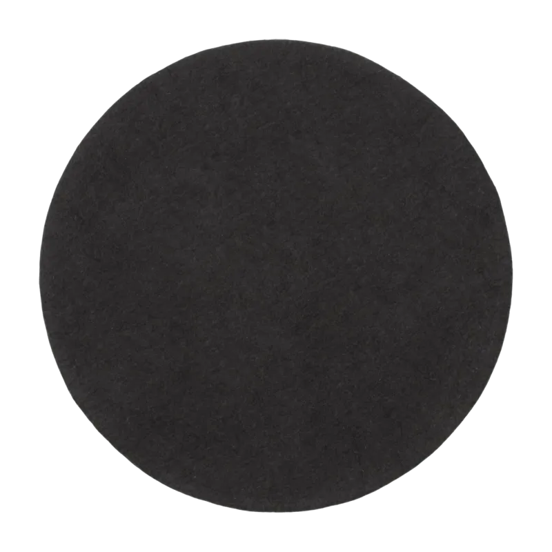Tapis rond en laine anthracite 90 cm Kuno - myfelt - The Cool Republic