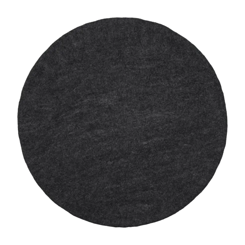 Tapis rond en laine anthracite marbré 120 cm Hugo - myfelt - The Cool Republic