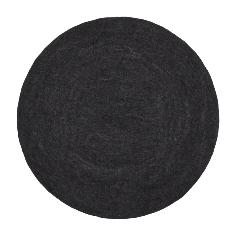 Tapis rond en laine anthracite marbré 250 cm Hugo - myfelt - The Cool Republic