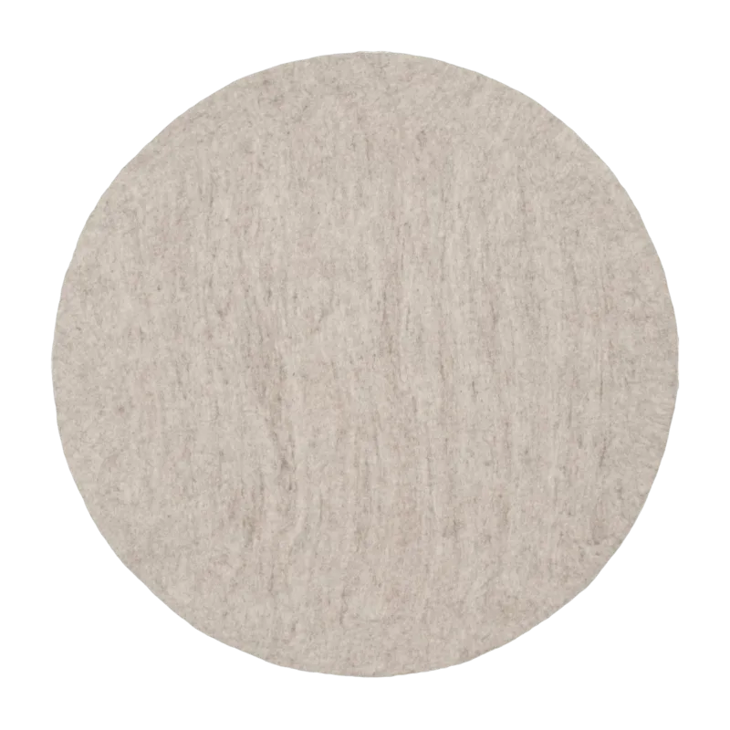 Tapis rond en laine beige marbré 70 cm Béla - myfelt - The Cool Republic